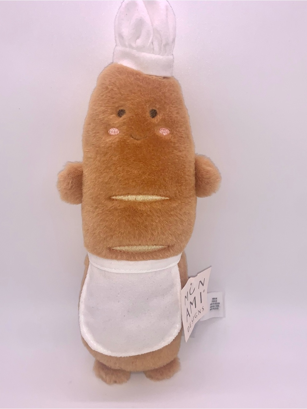 Mon Ami Baguette The Chef Plush Toy Soft Bread Stuffed Doll  NWT 9” Whimsical